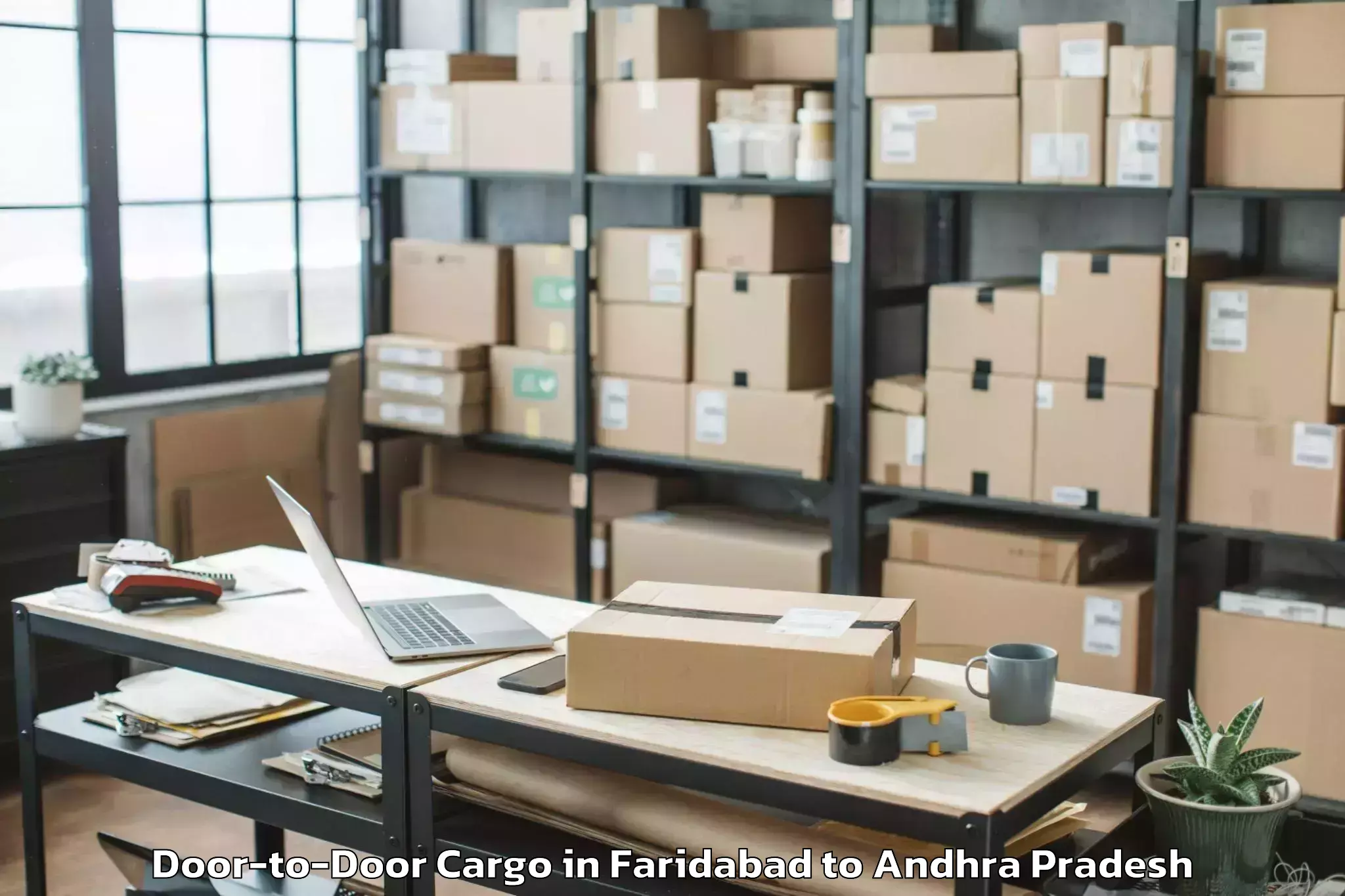 Easy Faridabad to Nuzendla Door To Door Cargo Booking